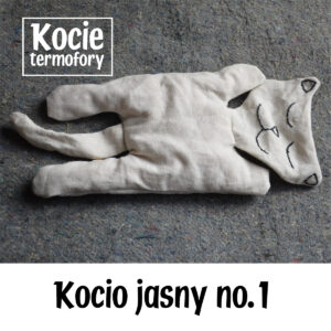 Termofor z pestek wiśni w kształcie kota