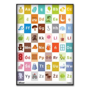 Plakat edukacyjny alfabet kolorowy 70x100cm