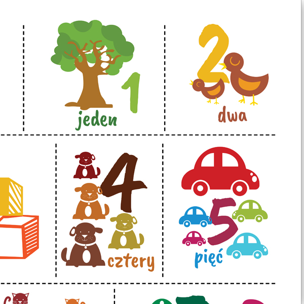 Plakat edukacyjny „Liczby” – nauka liczenia dla dzieci, Nr 4 fullcolor - obrazek 4